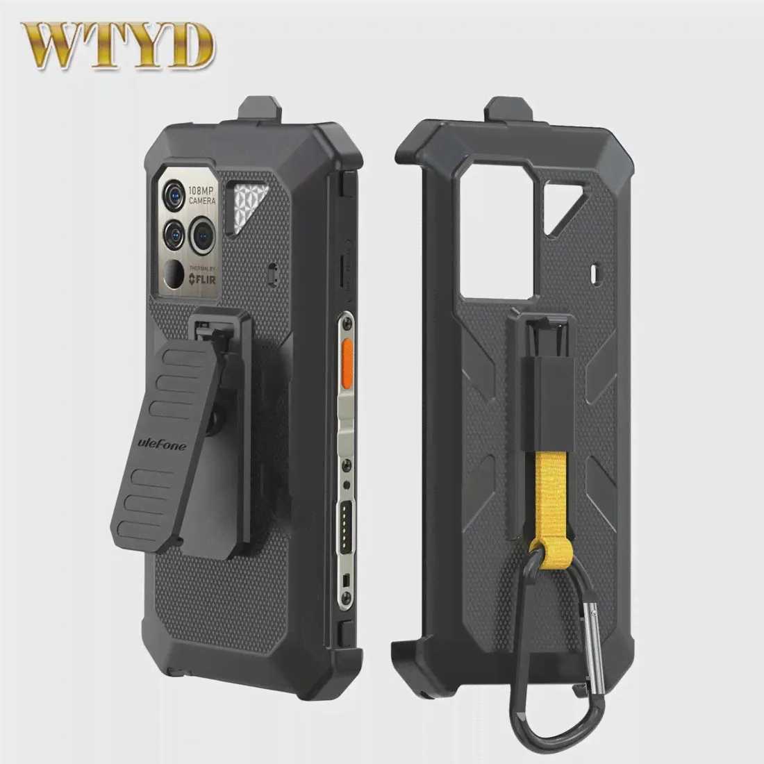 Для Ulefone Power Armor 18T Чехол для телефона с задней застежкой Ulefone с карабином для Ulefone Armor 18T / 18 / 19 / 19T