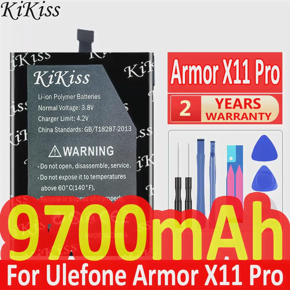 Мощный аккумулятор KiKiss X11 Pro 9700 мАч для Ulefone Armor X11 Pro мобильный телефон (art.: 3920c24b0386e)-0