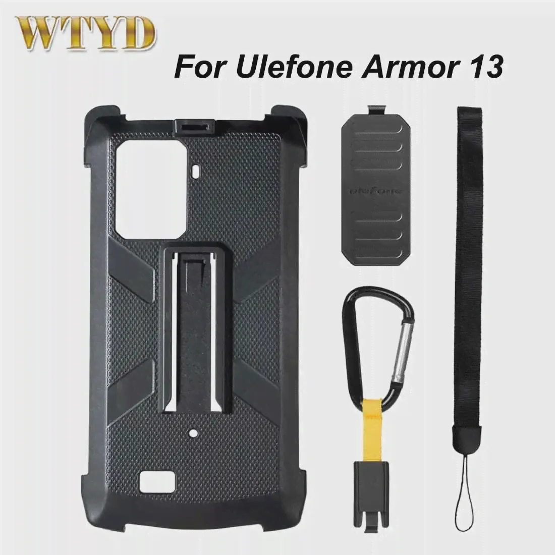 Чехол Ulefone Armor 13 Многофункциональный Защитный Чехол Ulefone из ТПУ + ПК с Задней Клипсой и карабином Для Ulefone Armor 13-0